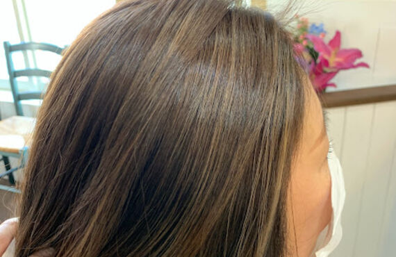 小倉北区のハイライト、メッシュなら会社にばれない自然な仕上がりもおすすめ。